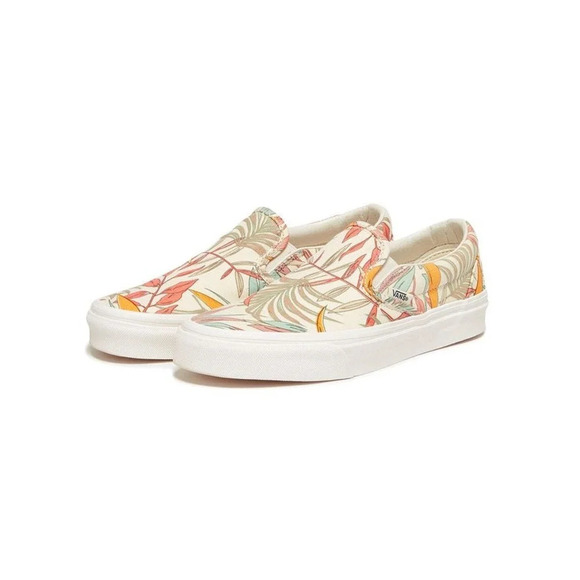Vans Classic Slip-on California Floral Marshmallow Canvas Sneaker Unisex M7/W8.5 - Picture 1 of 9